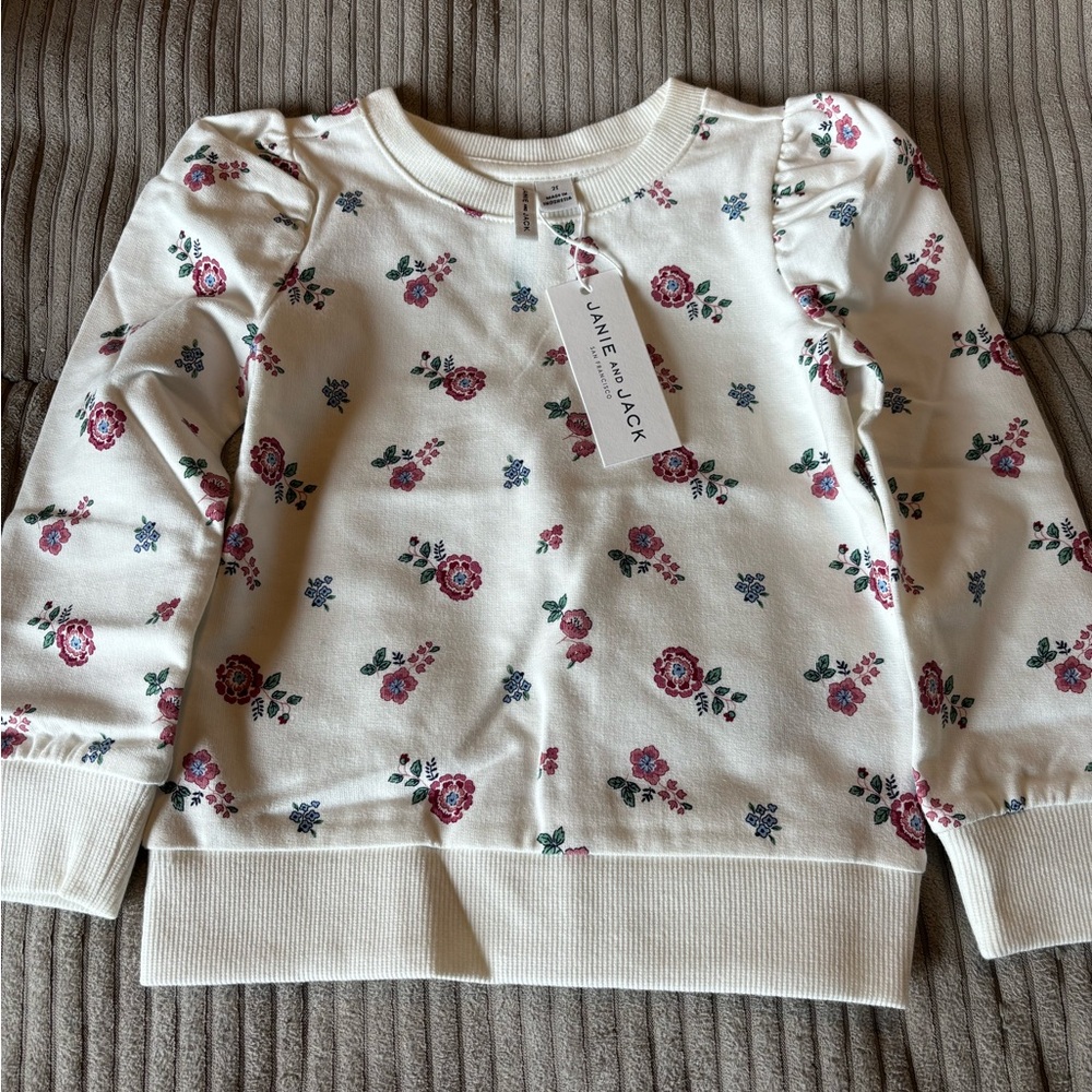 Janie and Jack floral sweatshirt top